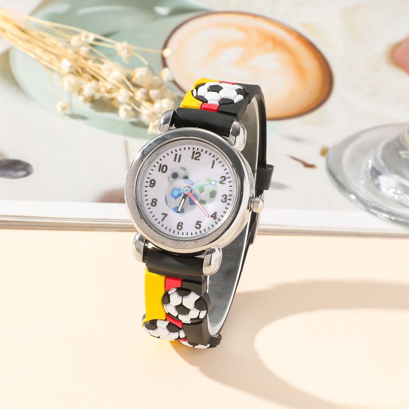 Children's Watches Children's Cartoon Football Silicone Simple Childlike InterestQuartz Watch Boy Student Large Dial_voghion.com
