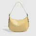 Soft Leather Metallic Shoulder Pin Buckle Motorcycle Dumpling Zipper Handbag Commuter Underarm Women's Bag_voghion.com