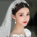 Copricapo da sposa, fascia con strass lucenti, fiocco di neve in stile foresta dolce, accessori per lo styling dell'abito da sposa principale del matrimonio coreano_voghion.com