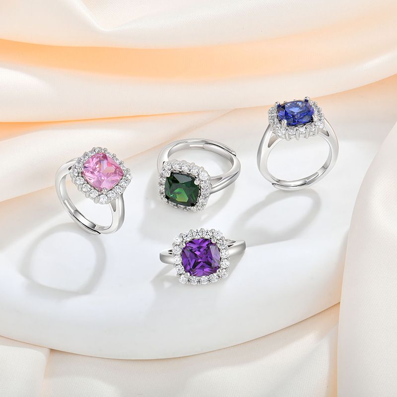 S925 Silber Ohrringe Ohrstecker Farbe Zirkonium Temperament Licht Luxus High-End-Ohrschmuck Schmuck Silberschmuck_voghion.com