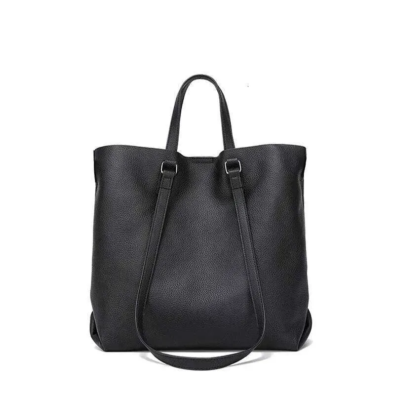 Designer 2025 Kuh Echtes Leder Schulter Weibliche Casual Große Kapazität Totes Handtasche Damen Büro Arbeit Strap Crossbody_voghion.com