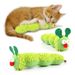 Cat Plush Toy Pet Amusing Cat To Relieve Boredom Interactive Scratch-resistant And Bite-resistant Green Animal Toy_voghion.com