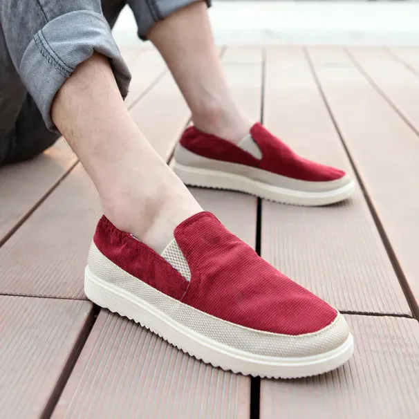Summer Low Top Canvas One Step For Lazy Men's Casual Trendy Shoes Free Of Shipping 456_voghion.com