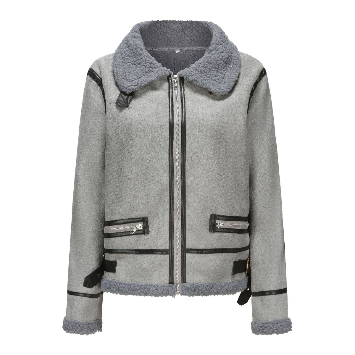 Dammekleeder Nei Wanterfrae kuerz Schofspelzjackete Dammen plus Samt décke Pelzmantel_voghion.com