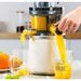 Novo espremedor de grande calibre, separador de polpa doméstico, elétrico, totalmente automático, sem cortes, máquina de suco original para frutas_voghion.com