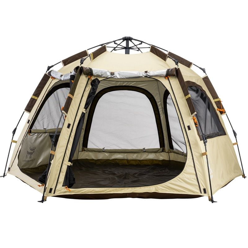 Tienda de campaña Qunature para 2-4 personas, tienda de campaña emergente, tienda de campaña tipo domo, tienda de campaña impermeable_voghion.com