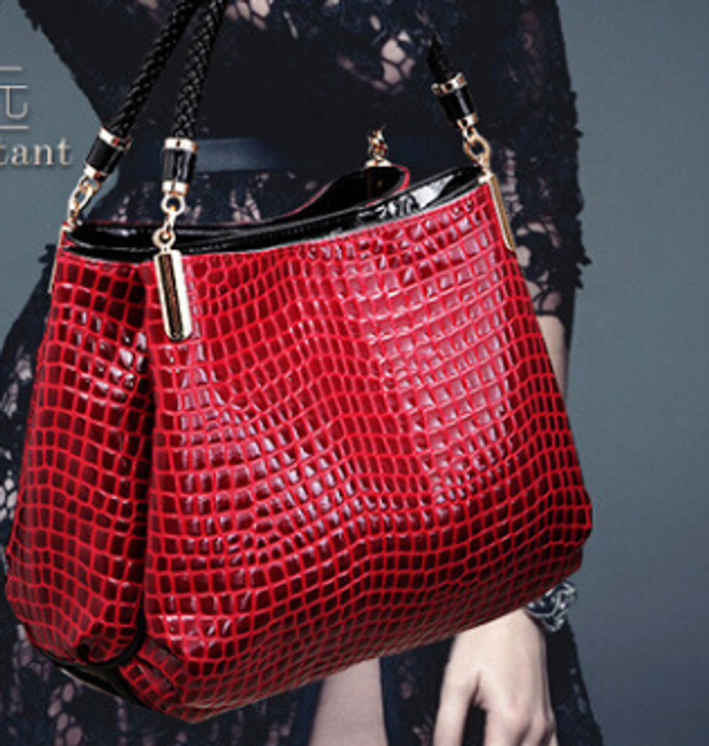 Modetrend Krokodilmuster Tragbare Reife Temperament Handtasche Damentasche_voghion.com