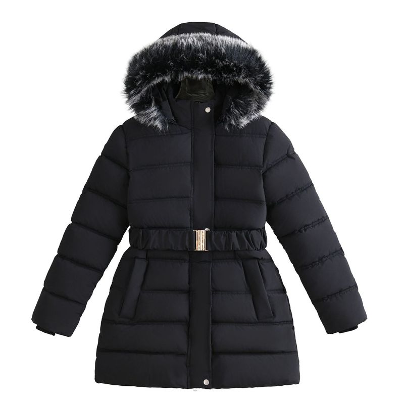 Baumwollmantel für Mädchen, mittellang, plüschig und verdickt, modische Daunenjacke für weibliche Babys für den Winter, neues Außenhandelsangebot_voghion.com