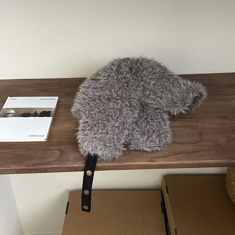 Autumn Winter Warm Plush Solid Color Thick Lei Feng Hat Korean Version New Anti Freezing Ear Protection Flying Hat,_voghion.com