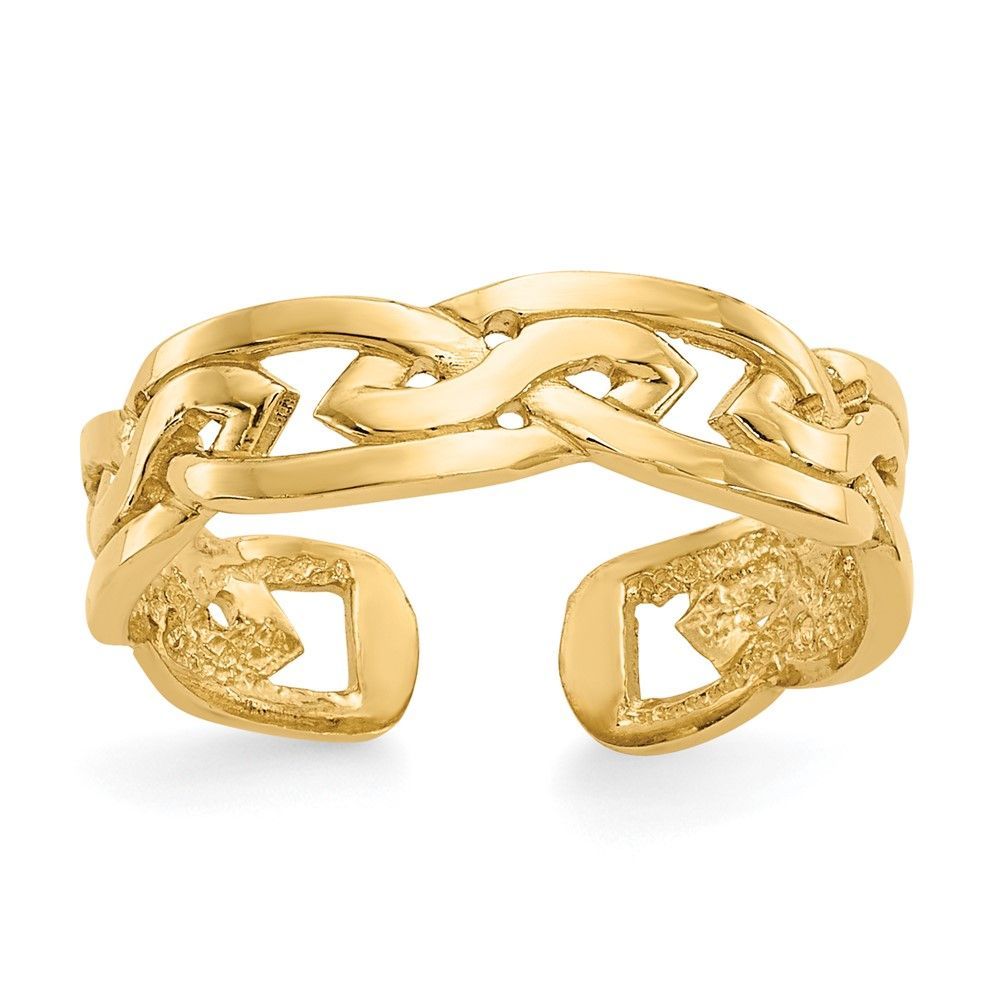 14k Weave Toe Ring_voghion.com