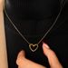 Collana con ciondolo a forma di cuore con ciondolo a forma di cuore, per ragazze, design semplice, versatile, in acciaio inossidabile._voghion.com