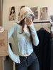 Hong Kong Style Design V-Neck Long Sleeve Knitted Sweater For Women Early Autumn Elegant Inner Wear Petite Slim Fit_voghion.com