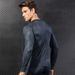 Maglia a maniche lunghe a compressione stampata in 3D da uomo: maglia da allenamento ad alta elasticità e traspirante per palestra, corsa e allenamento_voghion.com