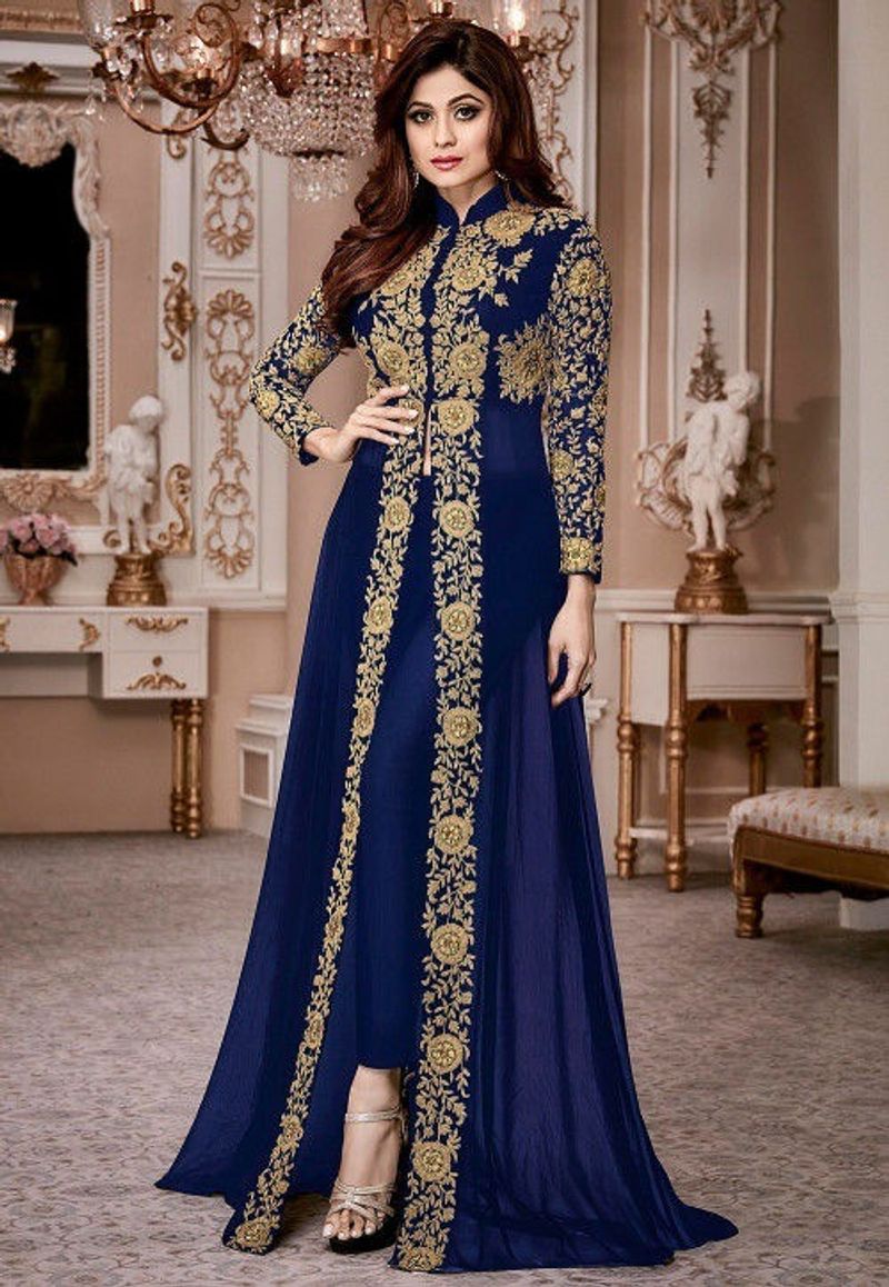 Damenbekleidung Retro Ethno Langarm Stehkragen Zweiteiliges Temperamentkleid_voghion.com