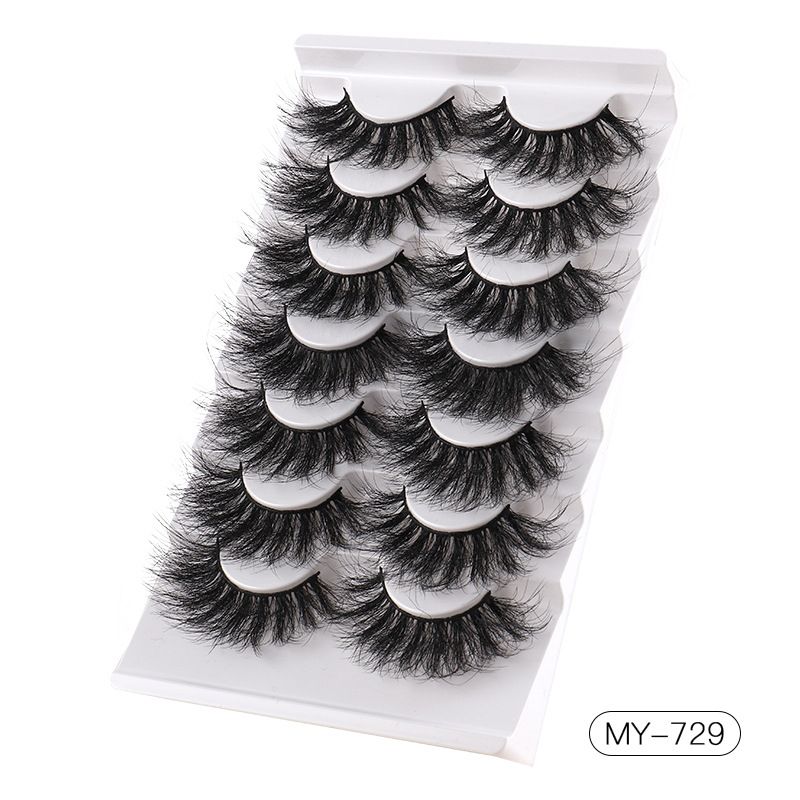 Ensemble d'extension de cils Cheveux frits Faux cils en poils de vison élevés Cils épais encombrés Faux cils tridimensionnels multicouches_voghion.com