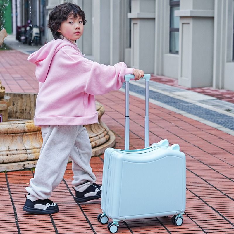 Otroški kovček za jahanje, kovček za prtljago, 20-palčni ljubki kovček z geslom, mini kovček za moške in ženske študente_voghion.com