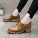 SHLIANG New Women's Leather Shoes Fashion Lock Shoes Thick Bottom Casual Shoes Solid Color Breathable Ankle Boot For Women Y0311_voghion.com