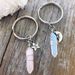 Education & Office Supplies 2-piece Set Of Star And Moon Crystal Keychains_voghion.com