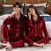 New Autumn And Winter Couple Pajamas Long Sleeved Solid Color Lapel Gold Velvet Korean Version Simple And Fashionable Plus Size Home Suit Set1_voghion.com