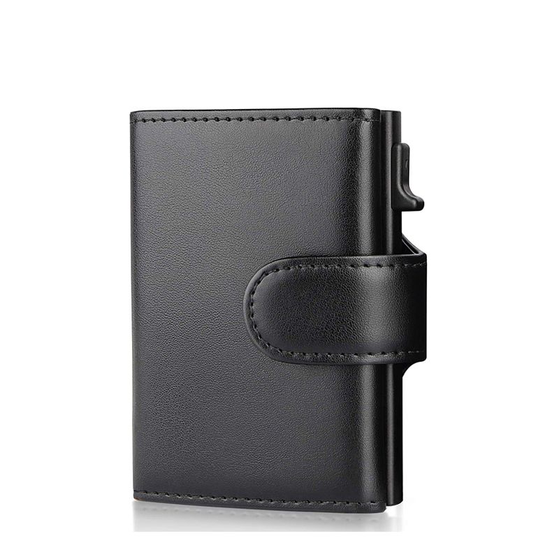 Rfid Genuine Leather Men Wallets Fashion Card Holder Trifold Money Bags Smart Slim Thin Coin Pocket Wallet Purse_voghion.com