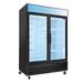 ORIKOOL Glass Door Merchandiser Refrigerator 44.7 Cu.ft Swing Door Commercial Display Refrigerators Merchandising Refrigeration With LED Top Panel_voghion.com