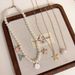 Bohemian Beach Shell Necklace Pearl Starfish Multi-layer Choker Women Vacation Style Fish Tail Pendant_voghion.com