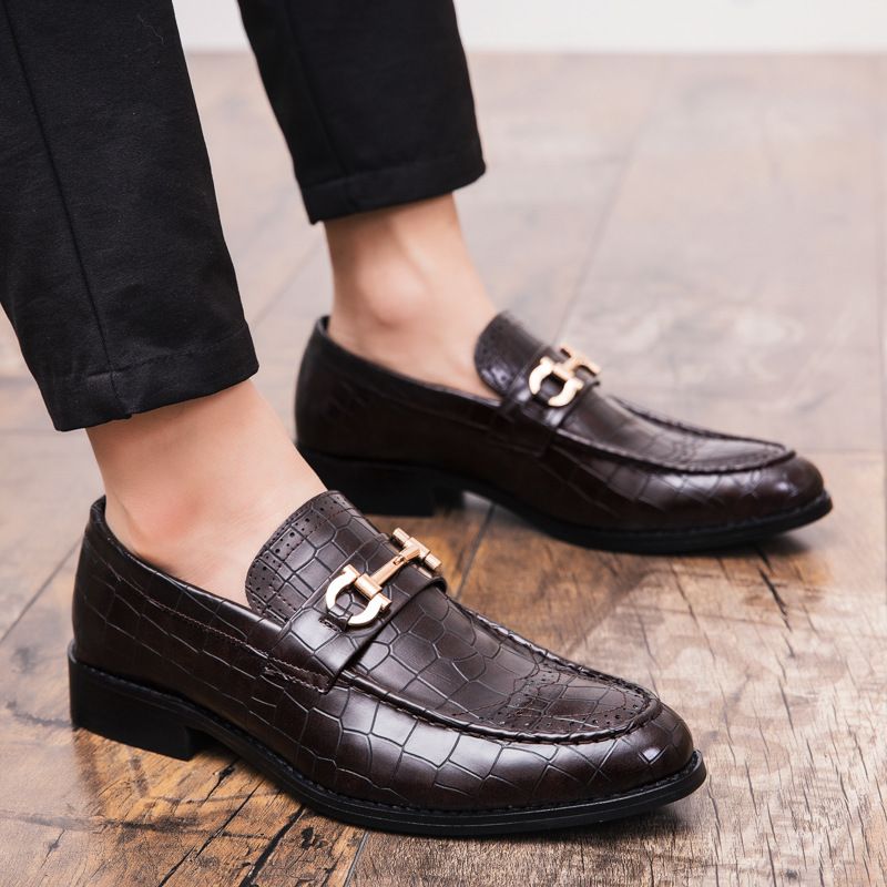 Men's Low-help Foot Business Dress Shoes_voghion.com