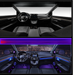 Buntes, sprachgesteuertes kaltes Auto-Atmosphärenlicht, LED-Leitfaden, Lichtleitstreifen für die Innendekoration_voghion.com