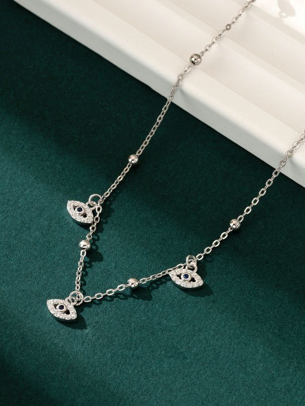 Cavigliera di design di nicchia di lusso con luce per gli occhi Guardian Silver S Pure, alla moda, di alta gamma, versatile_voghion.com