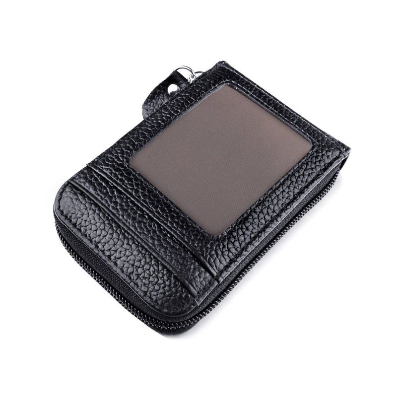 Wallet For Men Credit Card Holder RFID Blocking Zipper Pocket Purse For Men Rfid Man Wallet_voghion.com