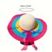 Cappello arcobaleno Pdmcms Cappello di paglia per bambini Cappello estivo con protezione solare Cappello da spiaggia Cappello da sole con tesa grande_voghion.com