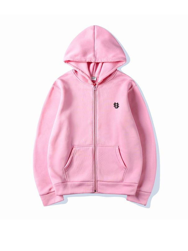 Herrenbekleidung 25 Frühlings-Strickjacke mit Kapuze, modisches kleines Logo, lockere große Jugend-Reißverschlussjacke_voghion.com