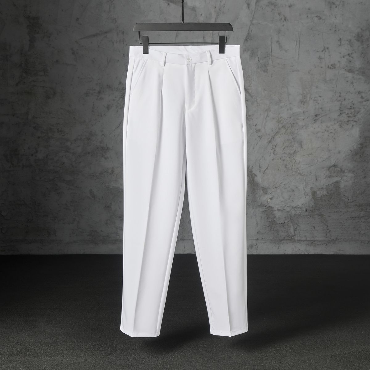 Lässige Chinohose mit gerader Passform für Herren – leichter Polyester-Stretch, bequem und stylisch für den Sommer und den Alltag_voghion.com