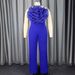 Women's large size three-dimensional mesh party dress Jumpsuits_voghion.com