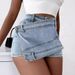 Damenbekleidung in Übergröße, A-Linie, hohe Taille, unregelmäßige Hose mit weitem Bein, schmaler Jeansrock für den Sommer, Shorts, trendige Ins_voghion.com