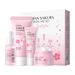 Laike Jaapani Sakura nahahooldustoodete komplekt 4-osaline puhastusvahend Essence Eye Cream näokreem_voghion.com