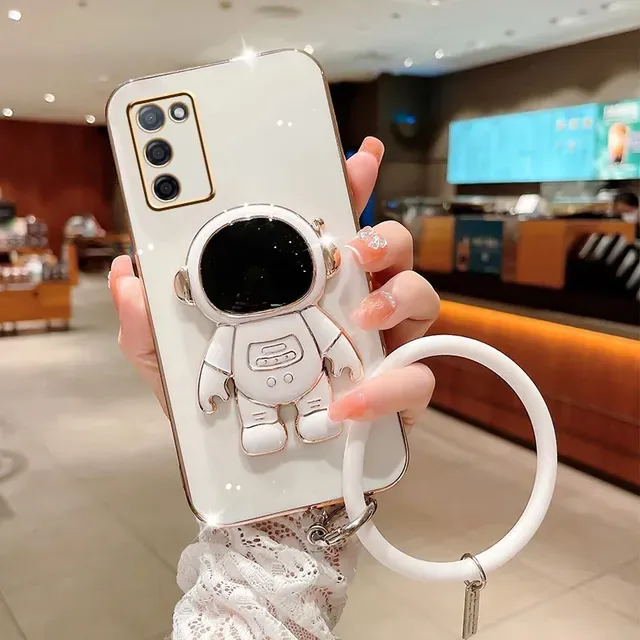 Astronauta bransoletka etui na telefon komórkowy do Samsung Galaxy A03 A03S A21S A20S M02S A02 etui A10 A10S A14 A04 A04E A54 A34 A53 okładka_voghion.com