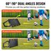 VEVOR Soccer Rebounder Board, 45"X18" Portable Soccer Wall With 2 Angles Rebound, Foldable HDPE Kickback Rebound Board, Soccer Training Equipment For Kids And Adults, Passing & Shooting Practice_voghion.com