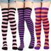 Christmas Knitted Striped Thigh Over Knee COS Anime Party Long Socks Women_voghion.com