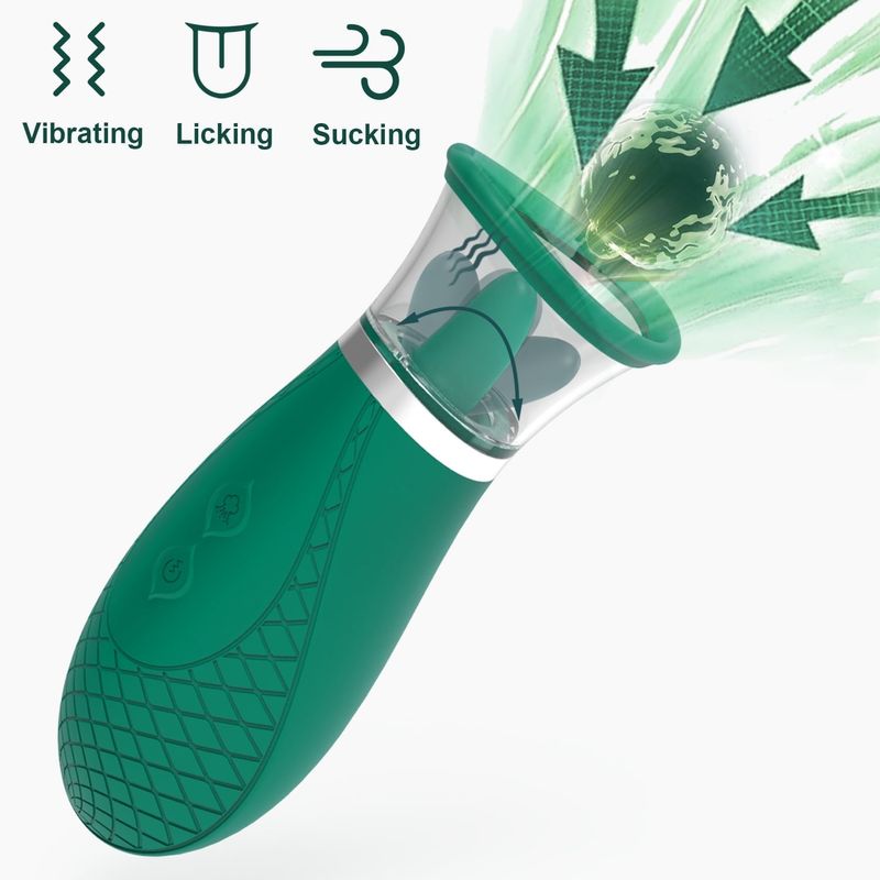 LETHIME Female Rose Sex Toys Sucking Vibrator For Women, Stimulator With 9 Vibration & 3 Suction Modes, G Spot Adult Toy, Silicone Personal_voghion.com