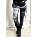 Leggings aus Netzstoff im Gothic-Stil mit Schnürung, Hüfthebende Hose mit hoher Taille_voghion.com