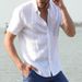 Unbeatable Quality 2024 Summer Short Sleeved Casual Cardigan Men's Solid Color Shirt_voghion.com