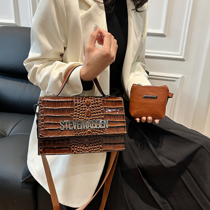 Torebka z wzorem kamienia w handlu zagranicznym 2024 modna torba typu crossbody prosta tekstura modny design dwuczęściowy zestaw toreb_voghion.com