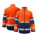 Herrenbekleidung Outdoor Winddichte Reflektierende Streifenjacke Arbeitskleidung Plus Samtpullover Mantel_voghion.com