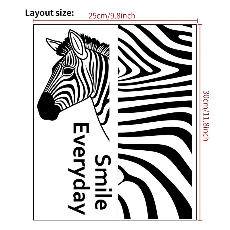 Kreative schwarz und weiß zebra Englisch PVC N1729 wc dekoration selbst-adhesive wand aufkleber_voghion.com