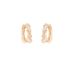 Pure Silver Braided Stud Earrings With Zircon - High-End Elegant Niche Design For Women_voghion.com