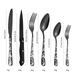 Set di posate in acciaio inossidabile con motivi, coltello da bistecca occidentale, forchetta e cucchiaio, 24 pezzi_voghion.com