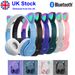Kinder Kopfhörer Wireless Bluetooth Headset LED Lichter Katze Ohr Kopfhörer_voghion.com