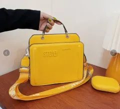 Naisten Bevelyn Mustat Laukut Steve Suunnittelija Olkalaukku Steve Purse And Bucket Set Nahkalaukut Steven Madden Käsilaukut