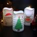 4 Piece Set Of Printed DIY Layout Candle Glow Theme Party Decoration LED Electronic Candle Light Festival Light Up_voghion.com